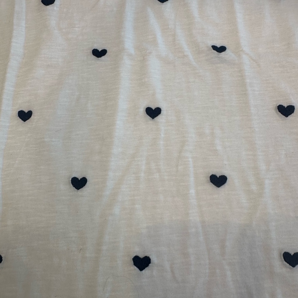 Lucky Brand Black Heart Pattern Short Sleeve Tee Size Large - Picture 3 of 7